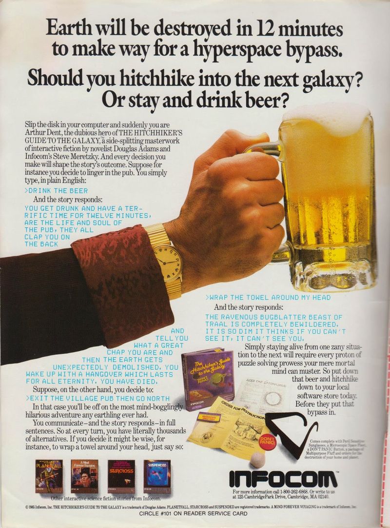 The Hitchhiker’s Guide to the Galaxy original ad